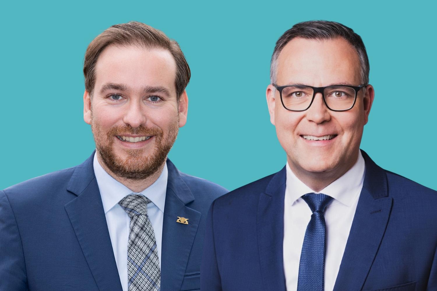 Foto: Andreas Sturm MdL (Fotonachweis: Matthias Busse) und Staatssekret�r Siegfried Lorek MdL (Fotonachweis: Marcel Ditrich)