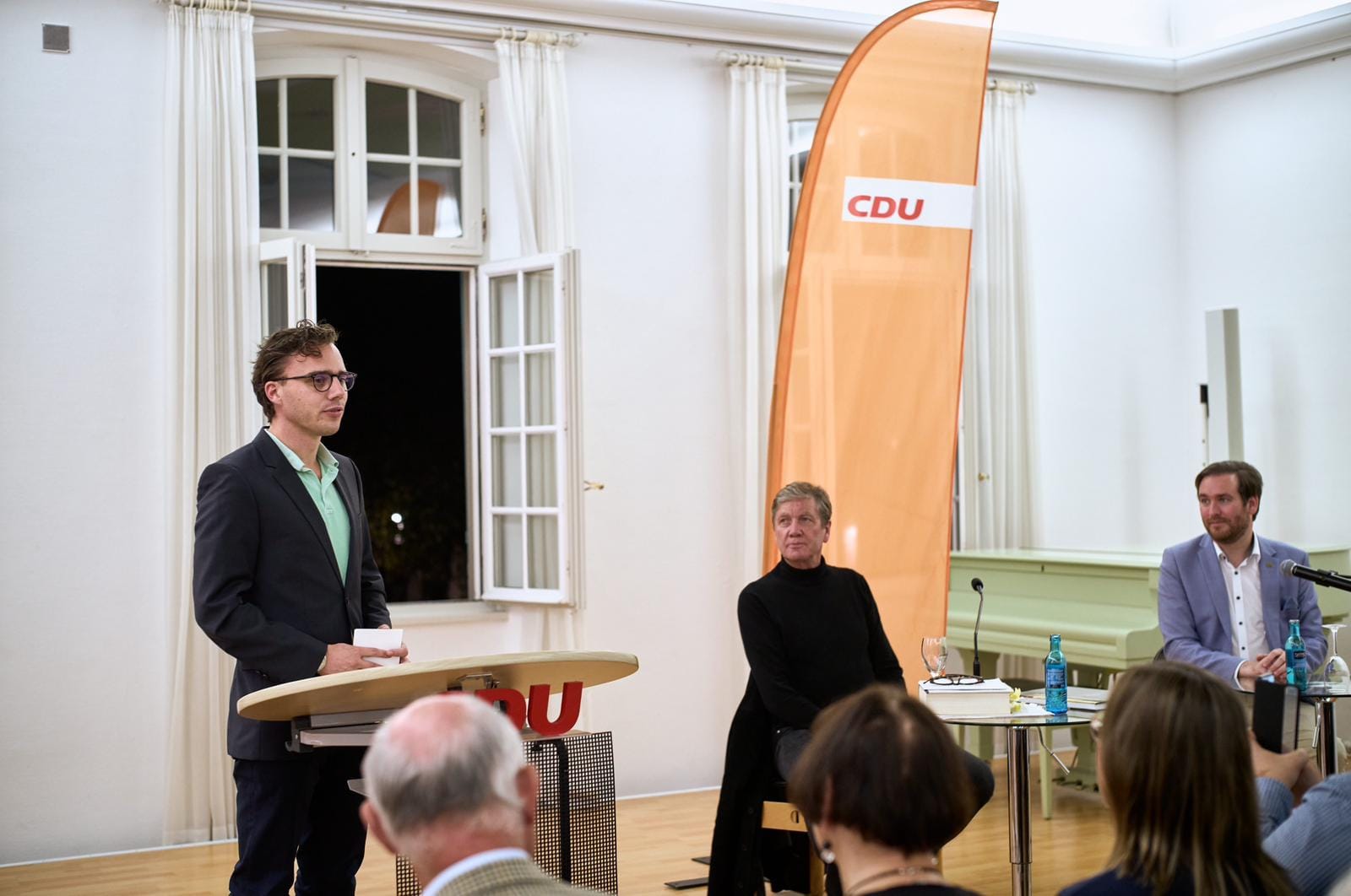Von Links: Nils Melkus, Peter Prange, Andreas Sturm MdL; Fotonachweis: Sascha Hauk